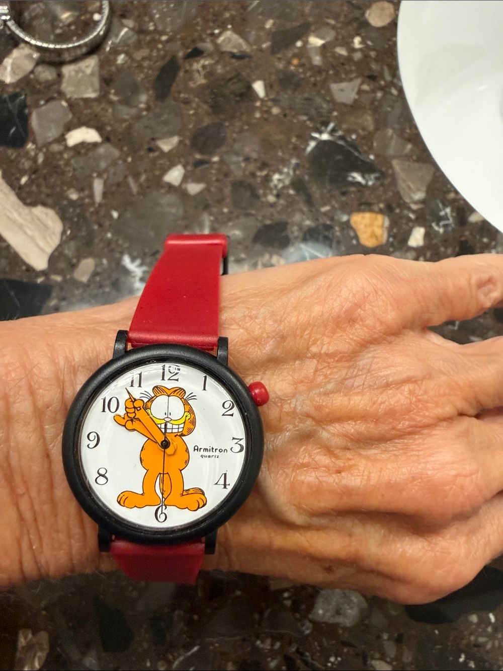 Armitron Red Strap Garfield Dial Watch - Picture 2 of 3
